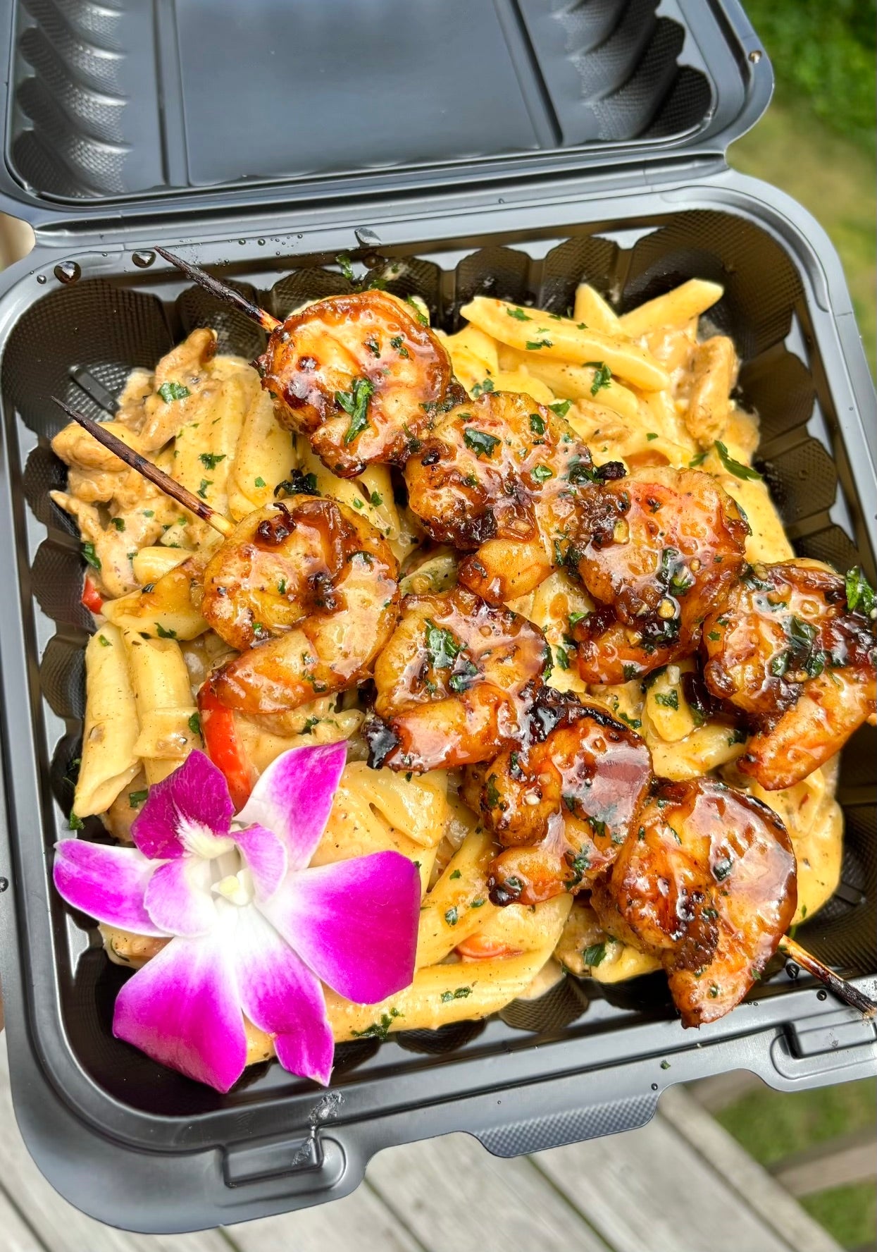 Jerk Chicken & Shrimp Rasta Pasta