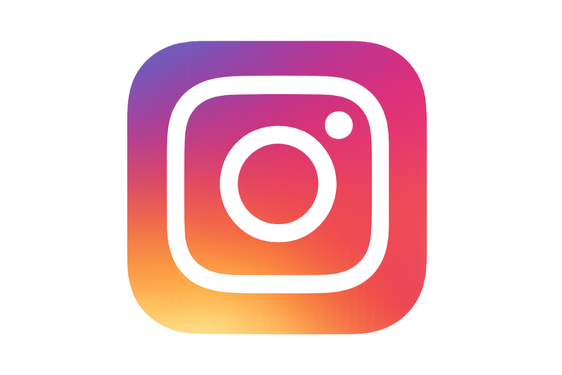 Instagram logo design with the classic camera icon in a rounded square shape, featuring the signature gradient colors from purple to pink to orange to yellow, clean and modern style, high quality vector-style appearance
